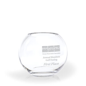 Nevah Lead Crystal Rose Bowl - Medium